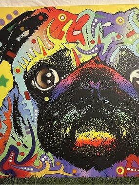 Colorful Pop Art Pug Print - Vibrant Multicolor